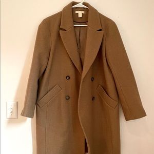 Camel long line coat